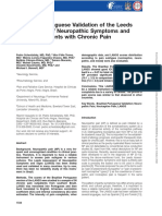 Brazilian Portuguese Validation of The Leeds Assessment of Neuropathic Symptoms and Signs For Patients With Chronic Pain