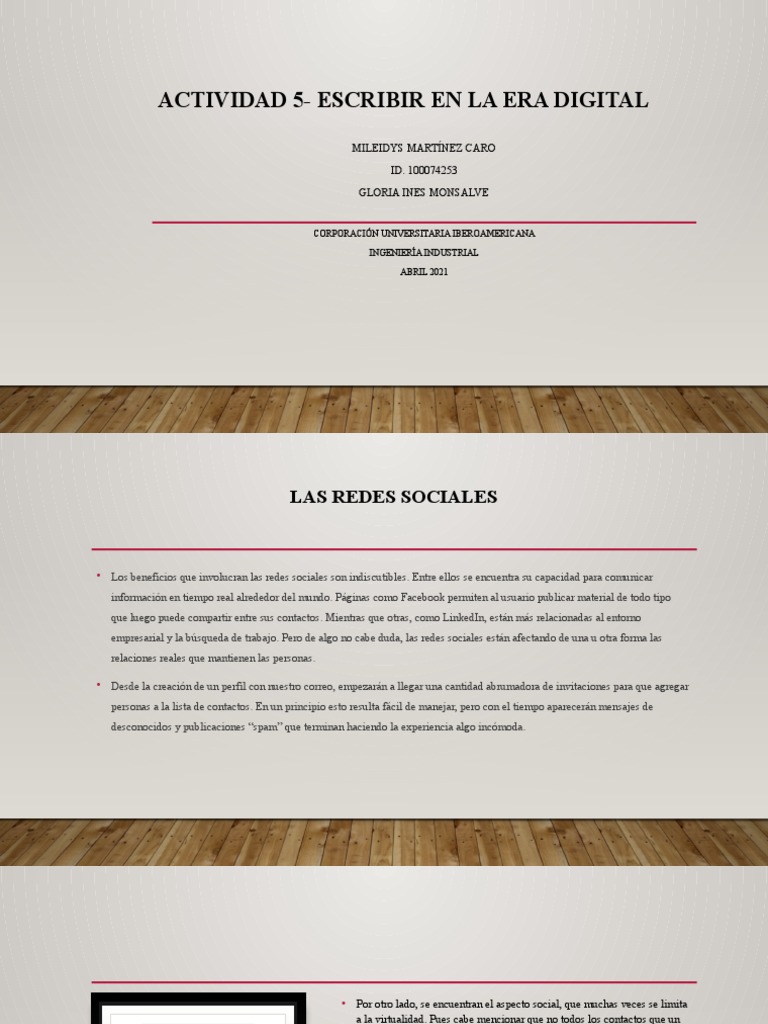 Escribir en la Era Digital: Redes Sociales | PDF | Servicio de redes ...