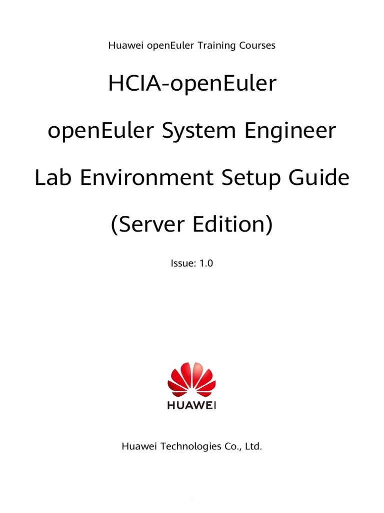 HCIAopenEuler Lab Environment Setup Guide Server Edition PDF