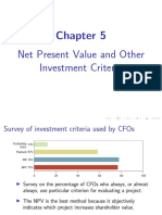 Investment Criteria Comparison