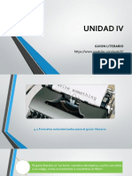 UNIDAD IV Creatividad, Narrativas y Guion