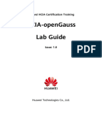 HCIA-openGauss V1.0 Lab Environment Setup Guide On HUAWEI CLOUD