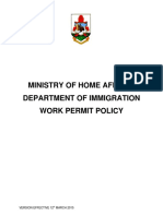 Immigation Work Permit Policy 2015