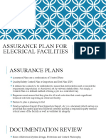 Assurance Plan For Electrical Facilities