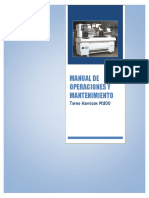 Manual de Operaciones y Mantenimiento - Torno Harrison M300 - Equipo 3