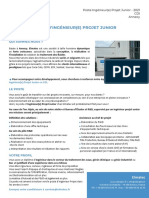 Fiche de Poste Ingenieur Projet Junior