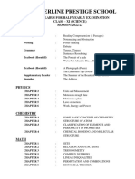 Xi - Sci. - Syllabus Half Yearly-2022