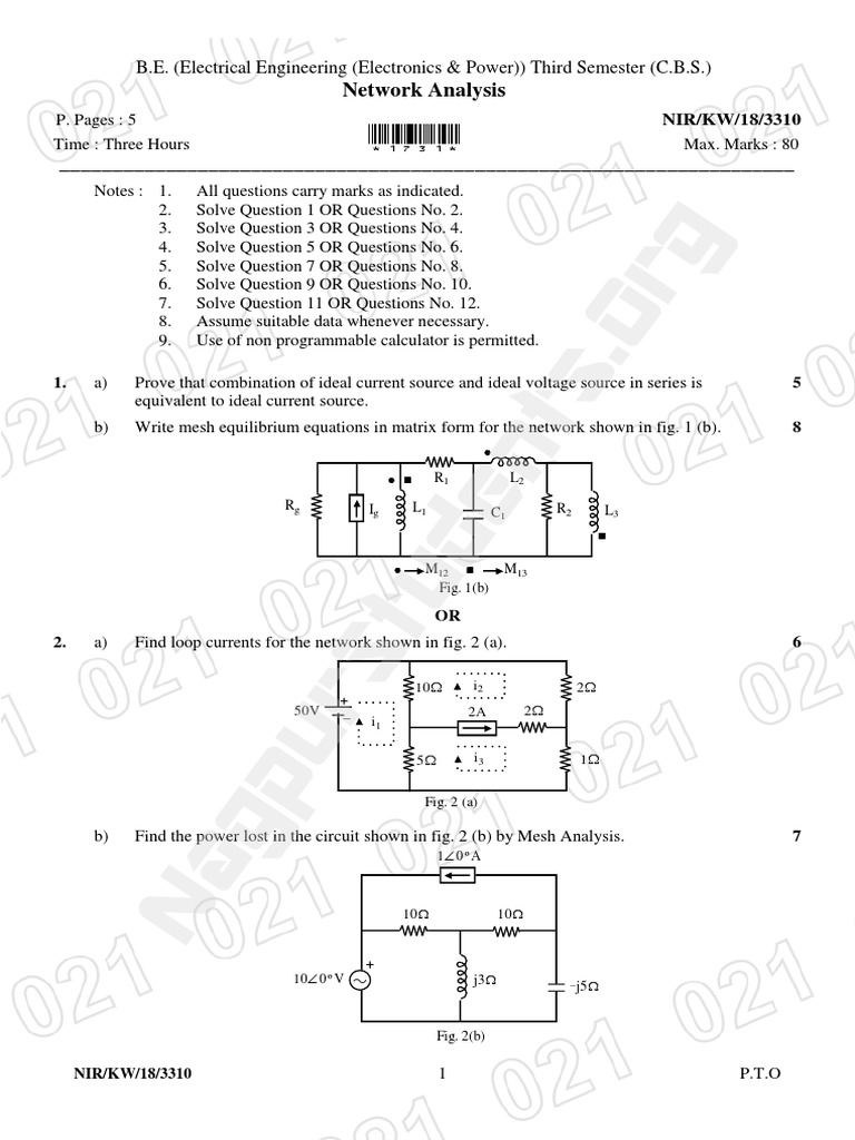 Network Analysis | PDF | Electrical Engineering | Electronic Circuits