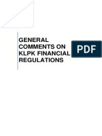 KLPK Financial Regulations General Comments