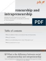 Social Entrepreneurship and Intrapreneurship