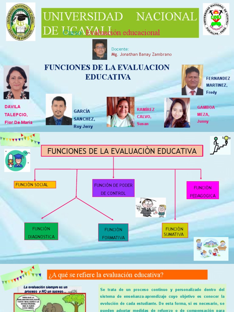 Funciones de la Evaluación Educativa | PDF | Evaluación | Conceptos ...