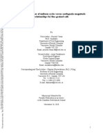 Equivalent Number of Uniform Cycles Versus Earthquake Magnitude Relationships For Fine-Grained Soils