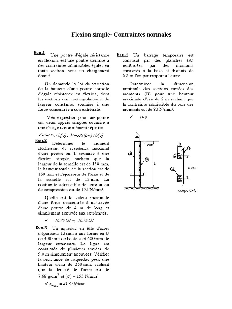 Exercices Contraintes Normales Pdf – DZGZCJ