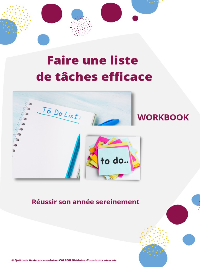 Work Book To Do List Efficace | PDF | Planification