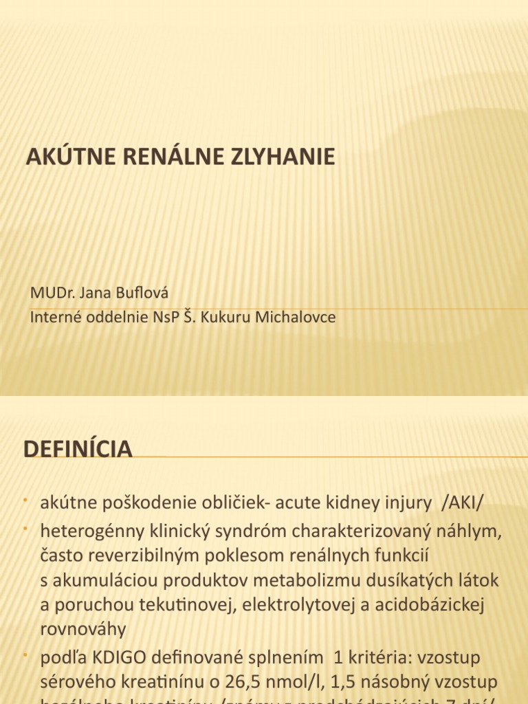 Akútne Renálne Zlyhanie | PDF