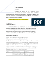 Revision Del Planteamiento Del Problema y La Categorizacion de Los Objetivos