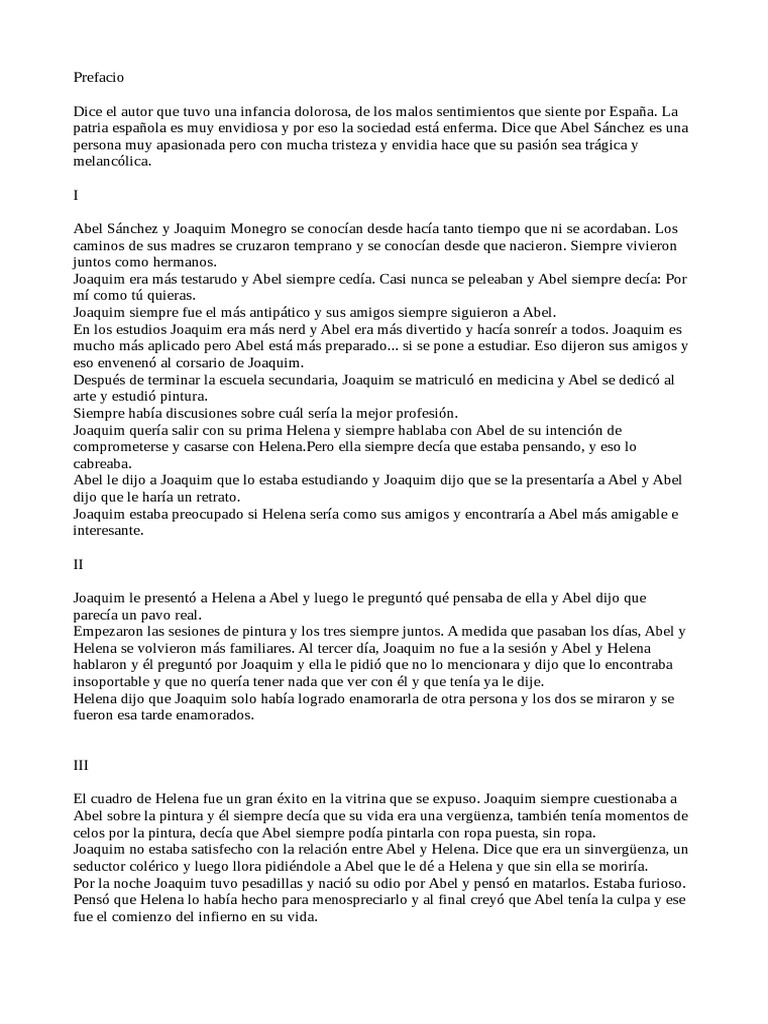 Resumo Abel Sanchez | PDF