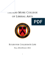 Thomas More College Rules for Collegiate Life