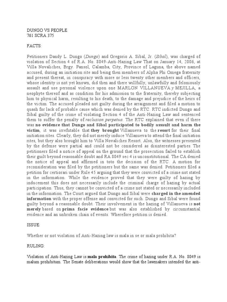  10 761 scra 375 dayawon dungo vs people pdf crimes crime