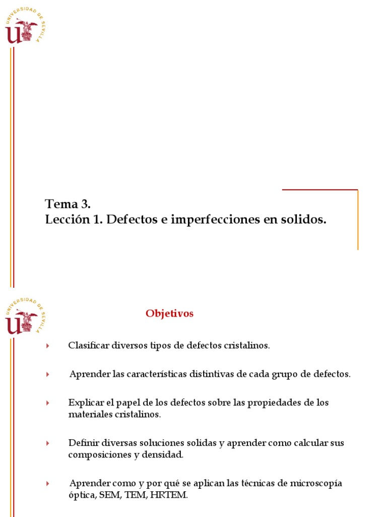 Tema 3 - Defectos e Imperfecciones | PDF | Difusión | Dislocación