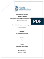 Productividad Del Trabajo y Ventaja Comparativa