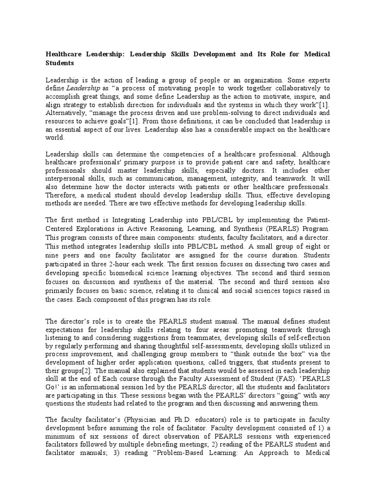 Healthcare Leadership | Download Free PDF | Leadership | Health Care