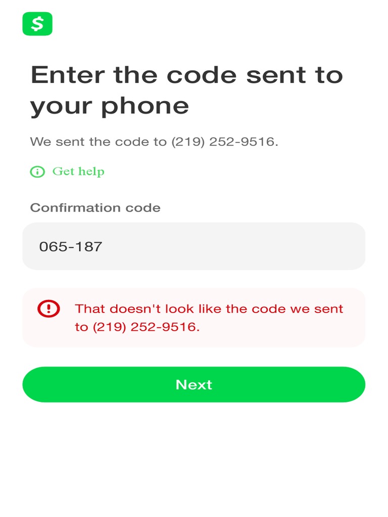 Phone Verification Code Entry | PDF