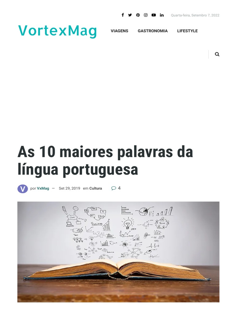 As 10 Maiores Palavras Da Língua Portuguesa - VortexMag | PDF ...