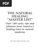 Natural Healing Master List Dr. Pescadore