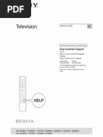 Sony KD 55x80j TV Reference Start Up & Help Guide