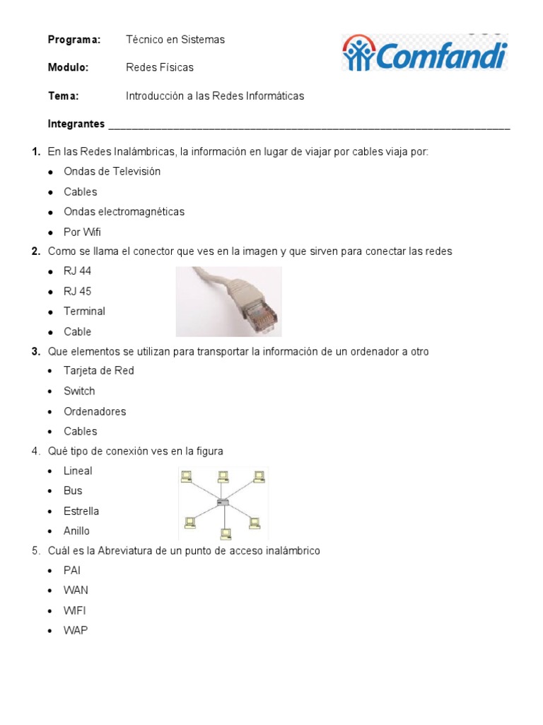 Actividad No 1 Tipos de Redes PDF Red de computadoras Controlador