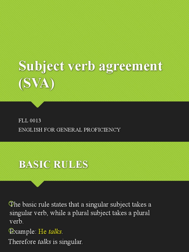 Topic 2 - Subject Verb Agreement | PDF | Grammatical Number | Plural
