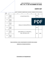 Del 5 Al 16 de Diciembre de 2022 GRUPO 007: Composición