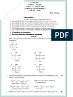 Chemistry SQP-4 (Latest) 2023 Class 12 CBSE