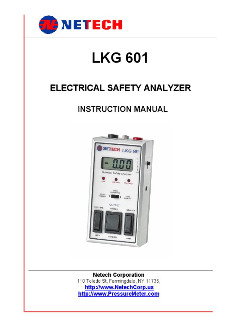 LKG 601 User Manual PDF Calibration Amplifier