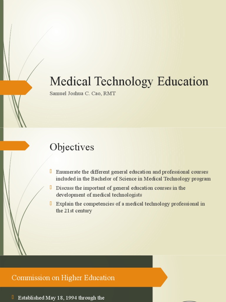 04 Medical Technology Education PDF Science Health Care