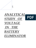 AIM:-Analytical Study of Voltage in The Battery Eliminator