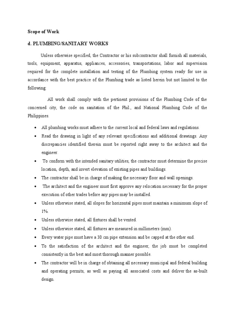 Structural and Plumbing PDF Plumbing Concrete