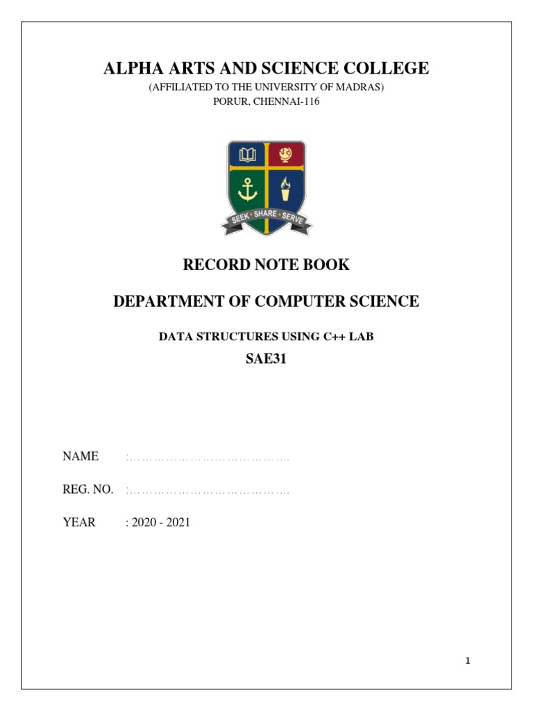 Data Structures Using C++ Lab - Record - II A - Dec 2020 | PDF | Queue ...