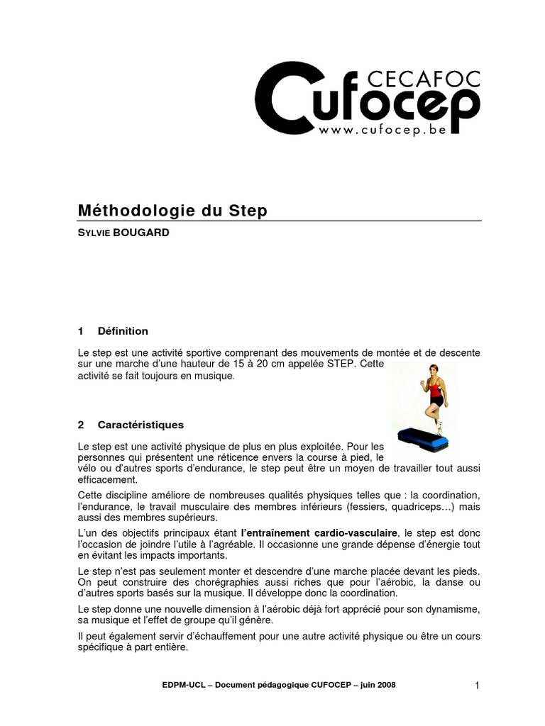 Méthodologie du Step en Éducation Physique | PDF