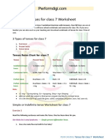 Tenses For Class 7 Worksheet PDF