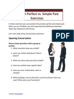 Present Perfect and Simple Past Exercise