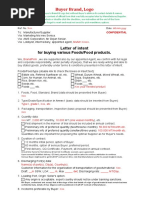 LOI Draft For Buying Foods