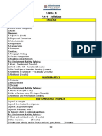 Class - 4 SYLLABUS PA4