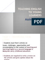 Teaching English To Young Learners - Assingment
