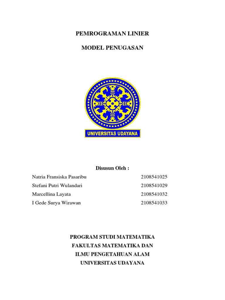 Makalah Model Penugasan Pemograman Linier Pdf