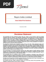 Download Repro India Limited Marketing Presentation by mramkrsna SN6150980 doc pdf