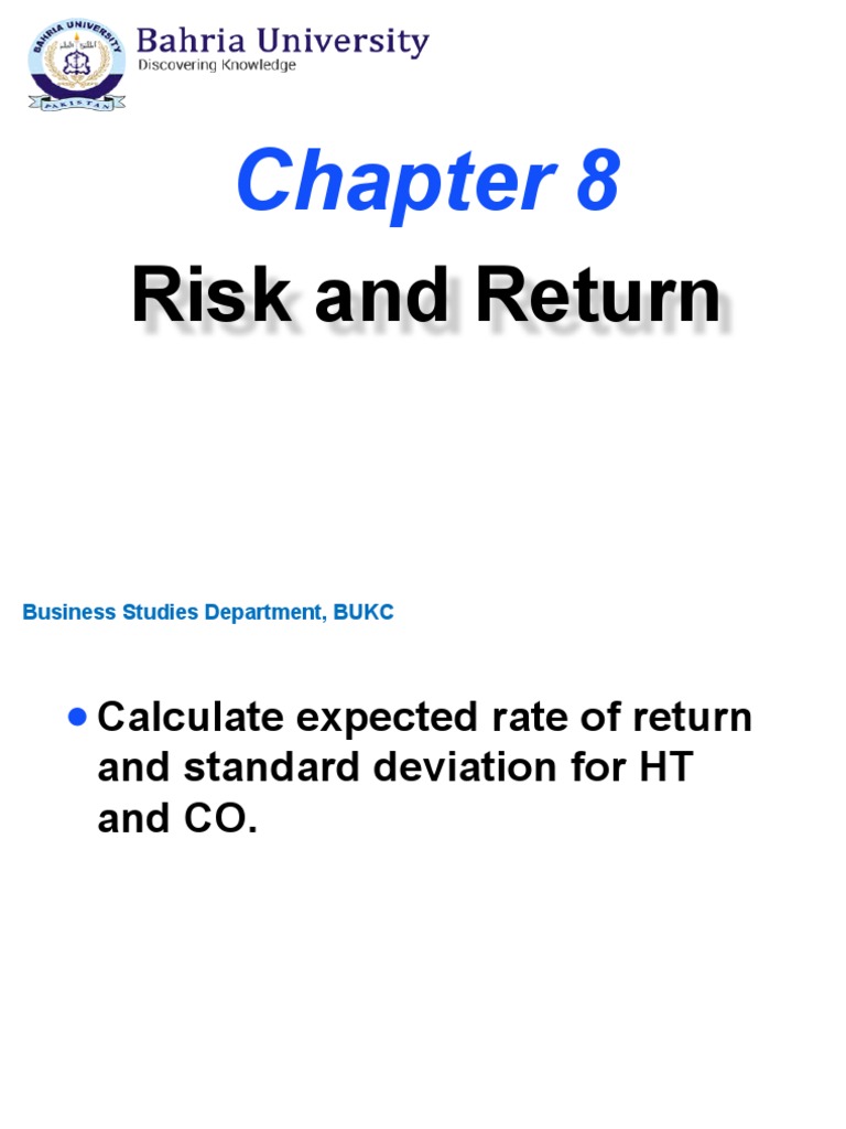 Risk and Return in Investment Portfolios | PDF | Financial Risk | Beta ...