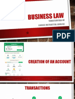 Business Law: Account Creation & Transactions