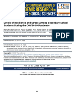 Levels of Resilience and Stress Among Secondary School Students During The Covid 19 Pandemic